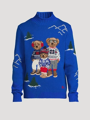 Polo Bear Family Jacquard Wool Sweater