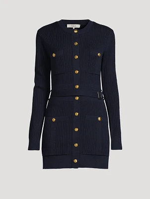 Rib-Knit Sweater Dress