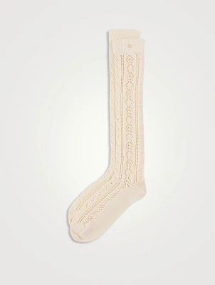 Cashmere VLogo Perforated Socks