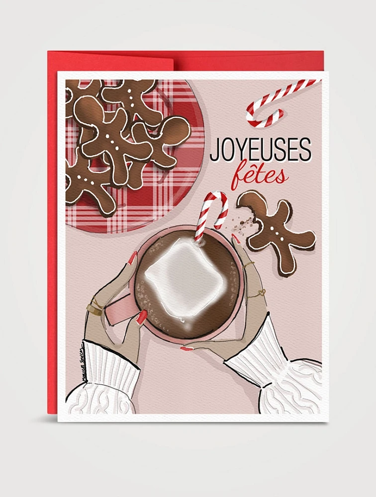 Santa Snack Greeting Card - French