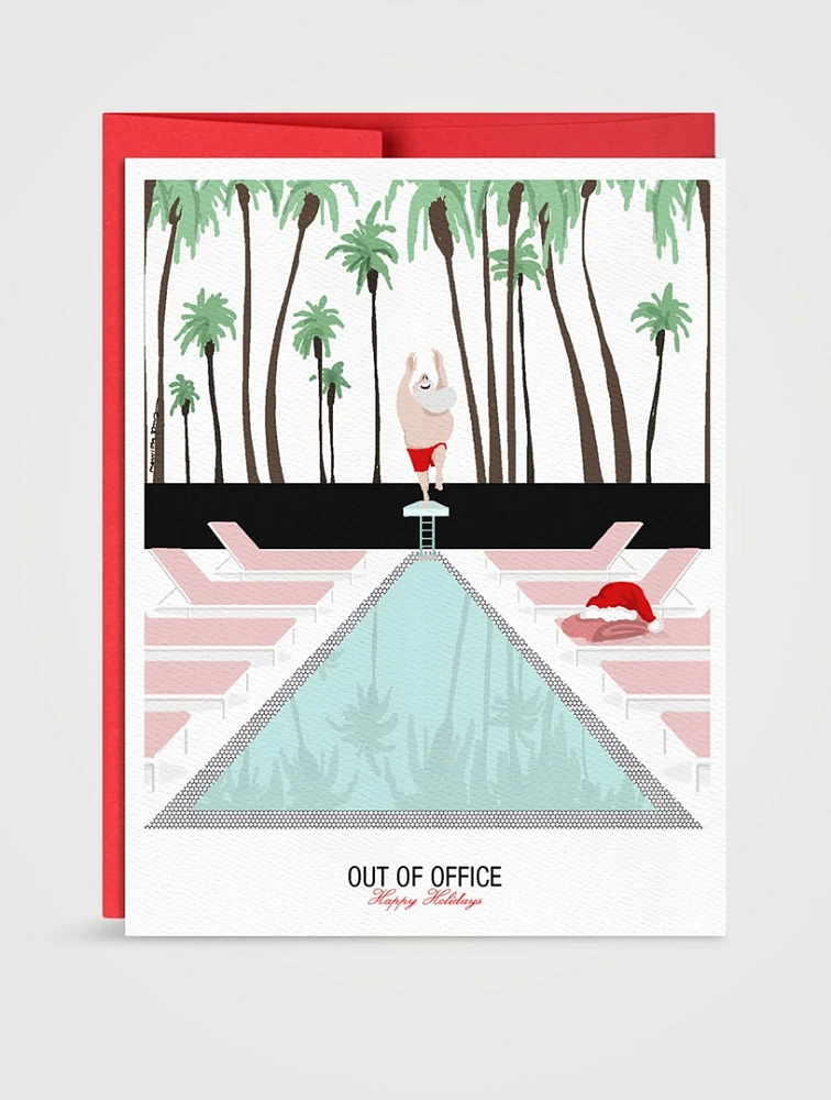 Santa Swim Greeting Card