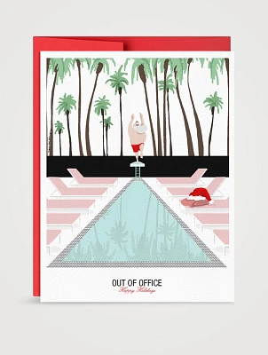Santa Swim Greeting Card