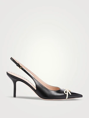Leather Slingback Pumps