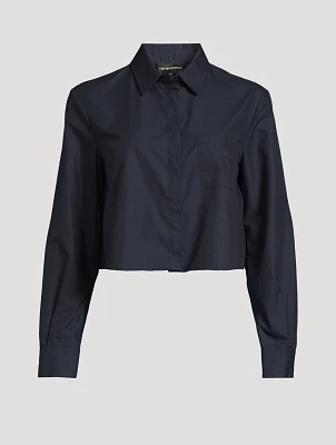 Cropped Poplin Shirt