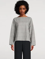Flannel Top Grid Print