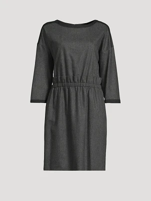 Icon Mélange Wool Flannel Dress