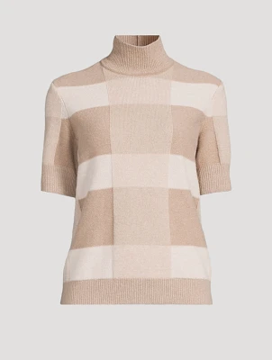 Icon Check Jacquard Mockneck Sweater