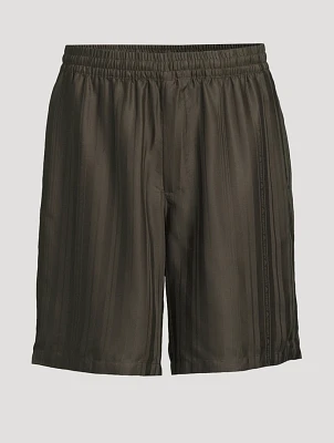 Striped Jacquard Bermuda Shorts