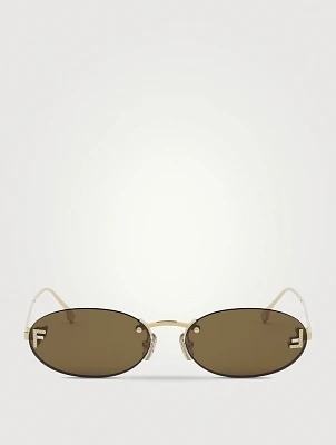 Fendi First Crystal Oval Sunglasses