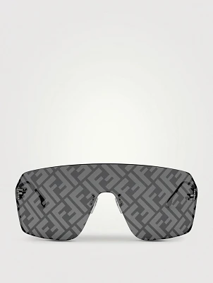 Fendi First Crystal Rectangular Sunglasses