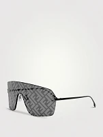 Fendi First Crystal Rectangular Sunglasses
