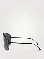 Fendi First Crystal Rectangular Sunglasses