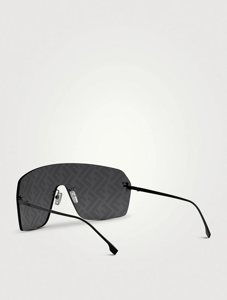 Fendi First Crystal Rectangular Sunglasses