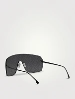Fendi First Crystal Rectangular Sunglasses