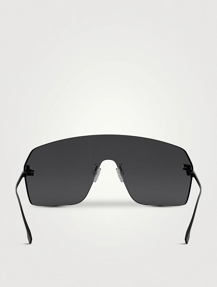 Fendi First Crystal Rectangular Sunglasses