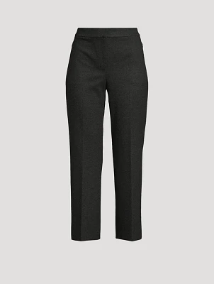 Kick Flare Herringbone Trousers