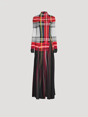 Maxi Dress Plaid Print