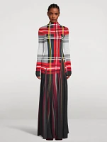 Maxi Dress Plaid Print