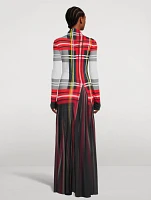 Maxi Dress Plaid Print