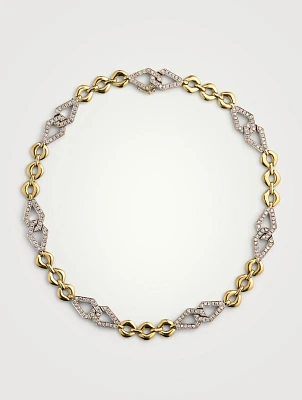Vintage 18K Gold Diamond Necklace