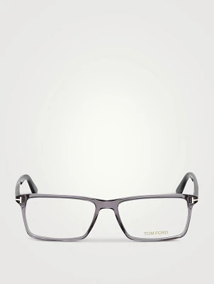 Rectangular Optical Glasses With Blue Block Lenses