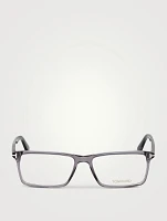 Rectangular Optical Glasses With Blue Block Lenses