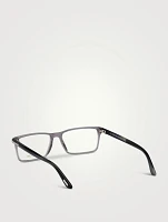 Rectangular Optical Glasses With Blue Block Lenses