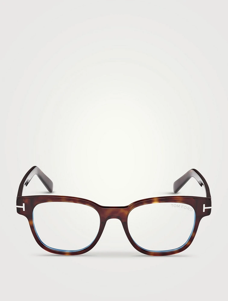 Round Optical Glasses With Blue Block Lenses