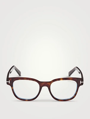 Round Optical Glasses With Blue Block Lenses