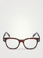 Round Optical Glasses With Blue Block Lenses