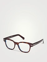 Round Optical Glasses With Blue Block Lenses