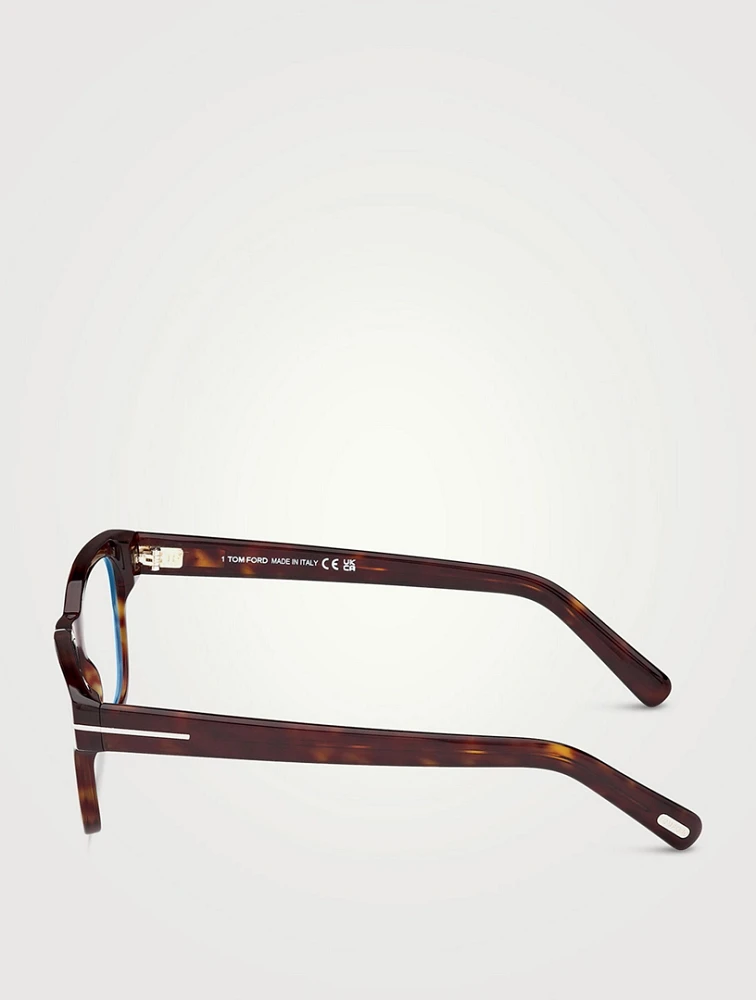 Round Optical Glasses With Blue Block Lenses
