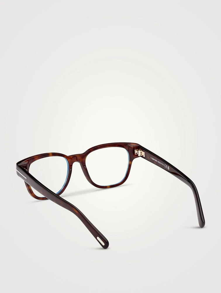 Round Optical Glasses With Blue Block Lenses
