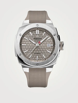 Alpiner Stainless Steel Rubber Strap Watch