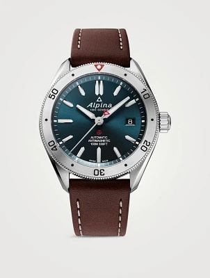 Alpiner 4 Automatic Stainless Steel Leather Strap Watch