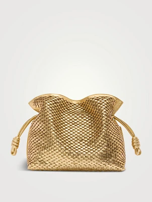 Flamenco Scales Metallic Leather Clutch