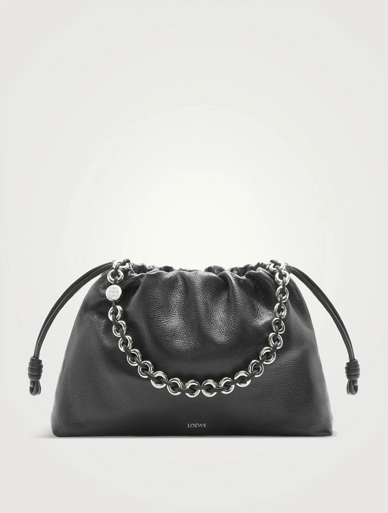 Large Flamenco Leather Purse With Donut Chain