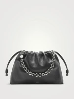 Large Flamenco Leather Purse With Donut Chain
