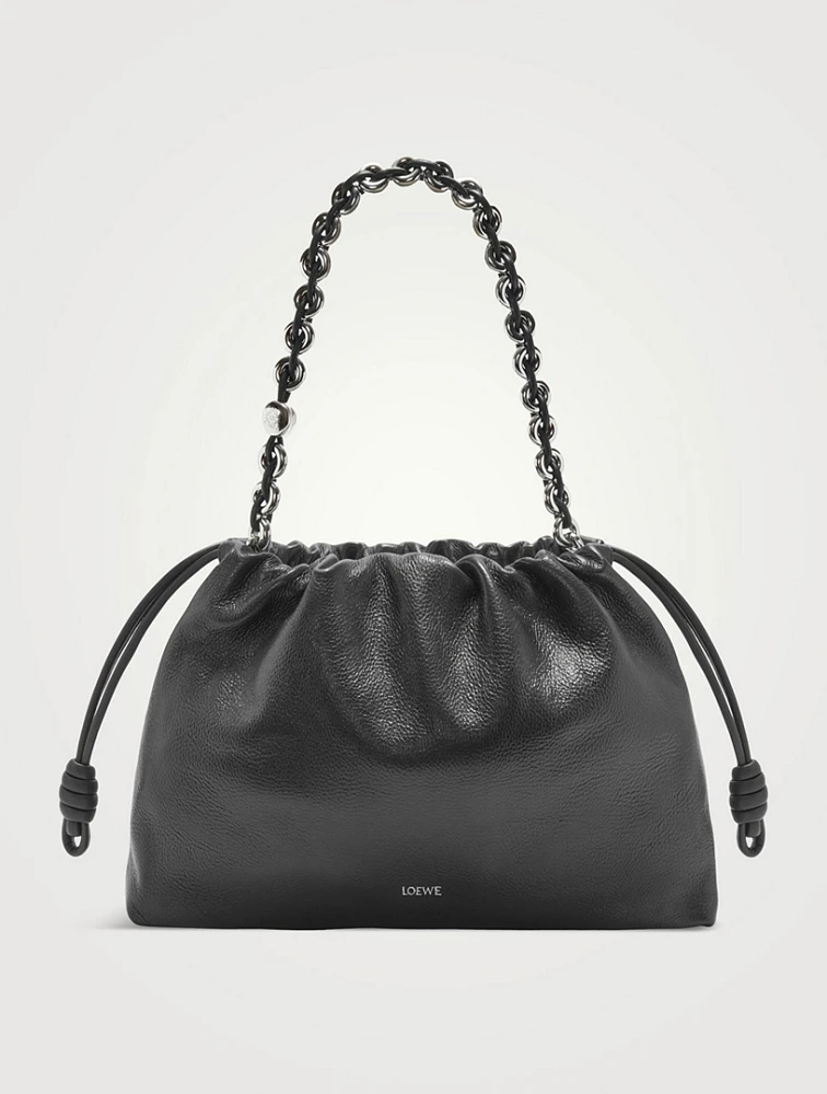 Large Flamenco Leather Purse With Donut Chain