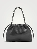 Large Flamenco Leather Purse With Donut Chain