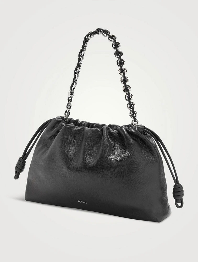 Large Flamenco Leather Purse With Donut Chain