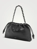 Large Flamenco Leather Purse With Donut Chain