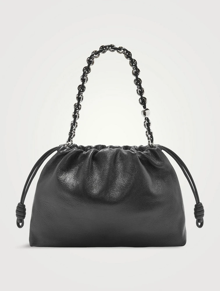 Large Flamenco Leather Purse With Donut Chain