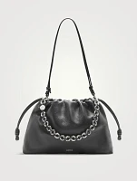 Large Flamenco Leather Purse With Donut Chain