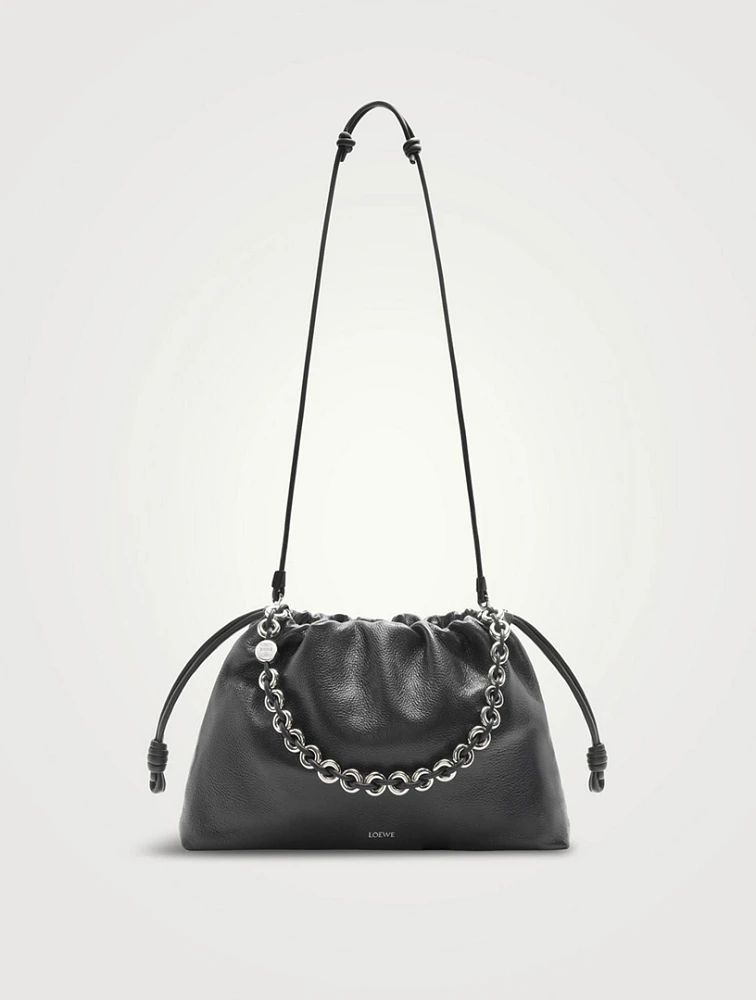 Large Flamenco Leather Purse With Donut Chain