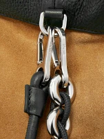 Large Flamenco Leather Purse With Donut Chain