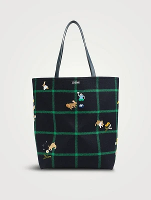 Loewe x Suna Fujita XL Puzzle Fold Tartan Tote Bag