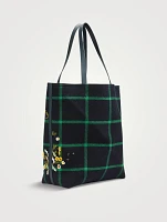 Loewe x Suna Fujita XL Puzzle Fold Tartan Tote Bag