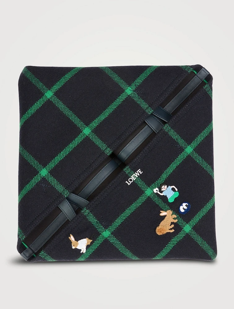 Loewe x Suna Fujita XL Puzzle Fold Tartan Tote Bag