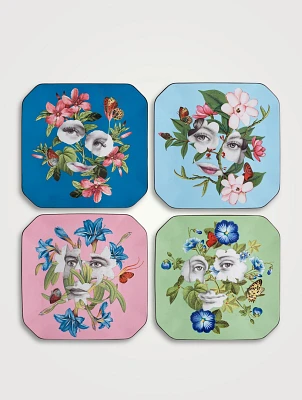 Set Of Four Fete Vos Jeux Dessert Plates